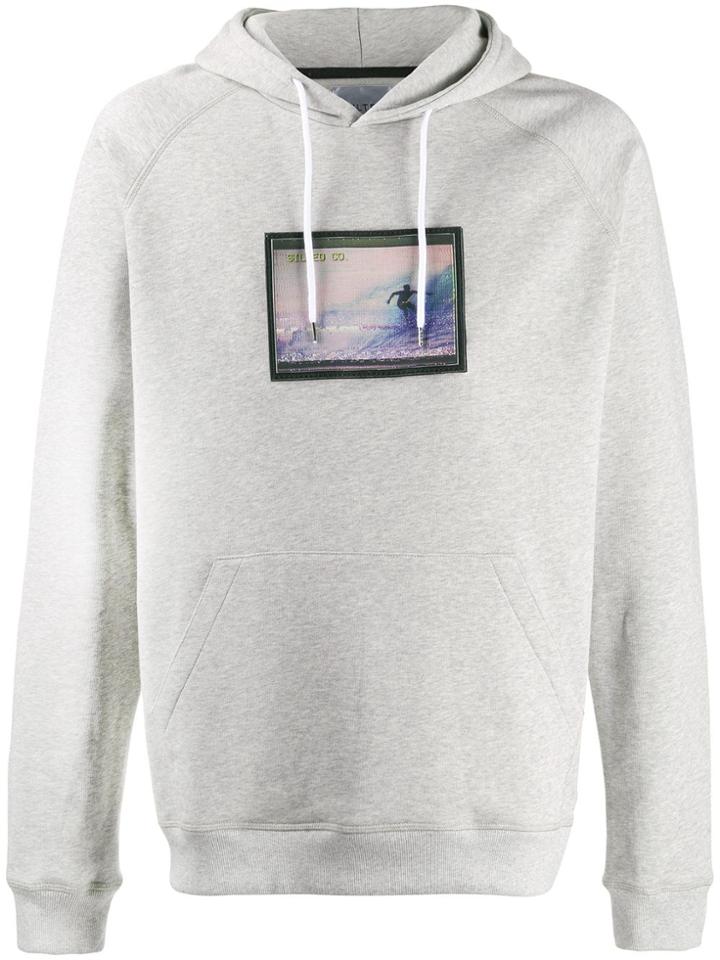 The Silted Company Logo Surf Print Hoodie - Grey