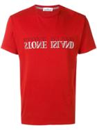 Stone Island Lettering Logo Print T-shirt - Red