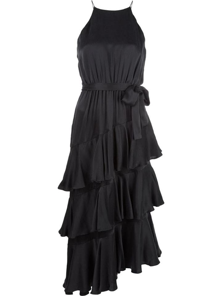 Zimmermann Halterneck Tiered Dress - Black