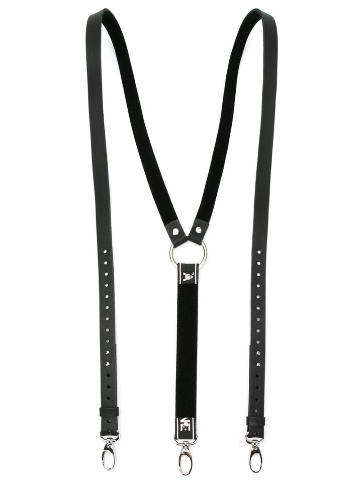 À La Garçonne - Leather Braces - Men - Leather - One Size, Black, Leather
