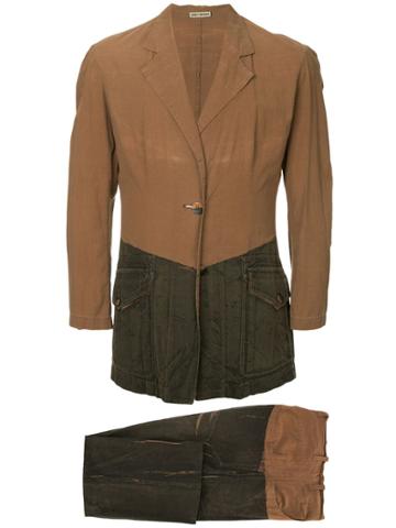 Issey Miyake Pre-owned Twp-tone Blazer - Brown