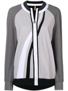 No Ka' Oi Colour-block Zipped Jacket - Grey