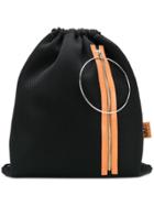 Mm6 Maison Margiela Mesh Drawstring Backpack - Black