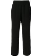 Chanel Pre-owned Flared Cropped Trousers - Black