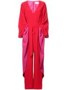 Sara Battaglia Panelled Jumpsuit - Red