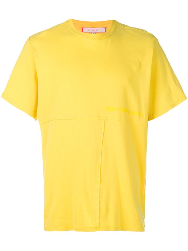 Eckhaus Latta Exposed Seam T-shirt - Yellow & Orange