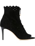 Jimmy Choo Dei 85 Booties, Women's, Size: 36, Black, Suede/leather