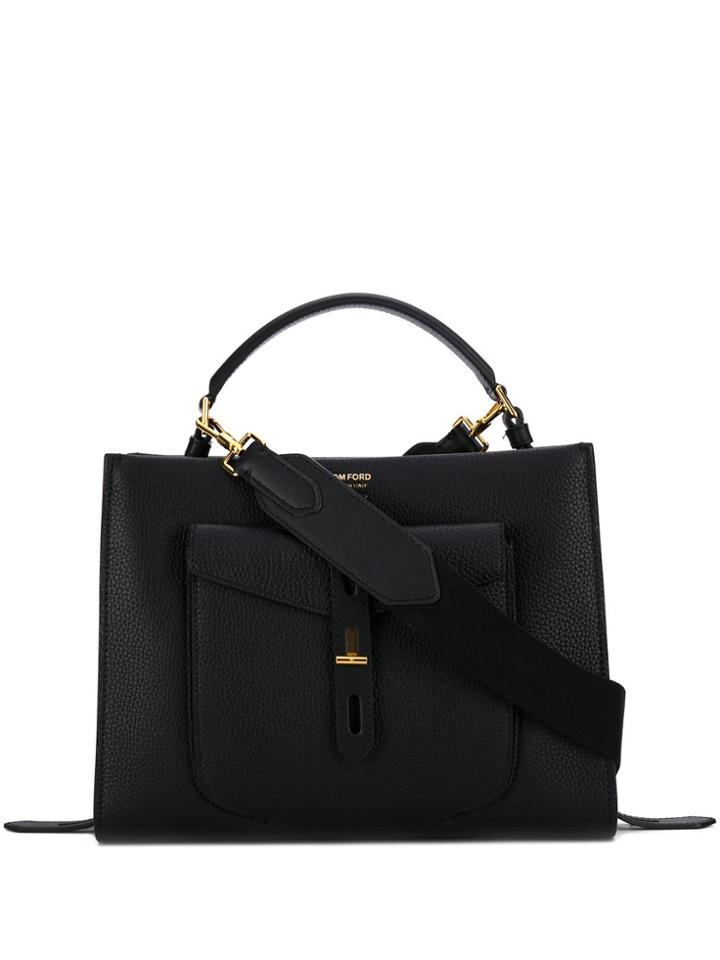 Tom Ford Hollywood T Twist Tote - Black