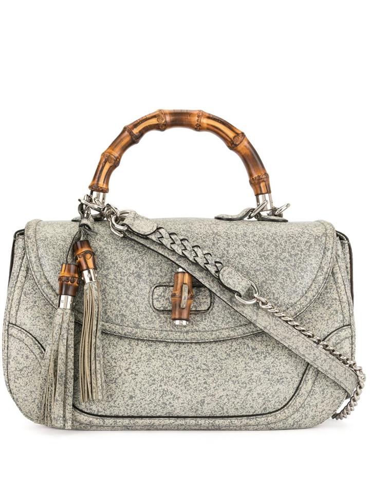 Gucci Pre-owned Bamboo Line Fringe Jumbo Xl Chain 2way Shoulder Bag -