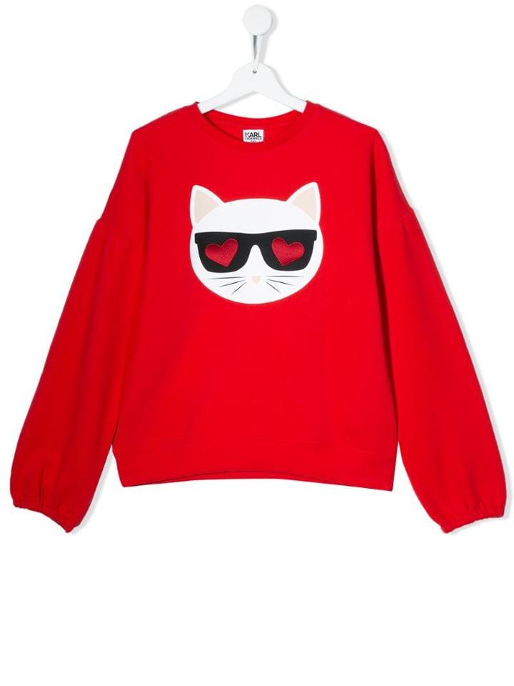 Karl Lagerfeld Kids Teen Logo Sweatshirt - Red