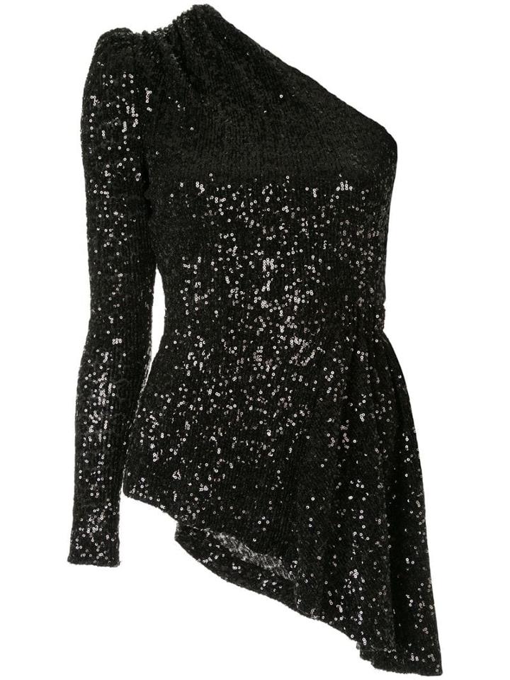 Rebecca Vallance Mica One Shoulder Top - Black