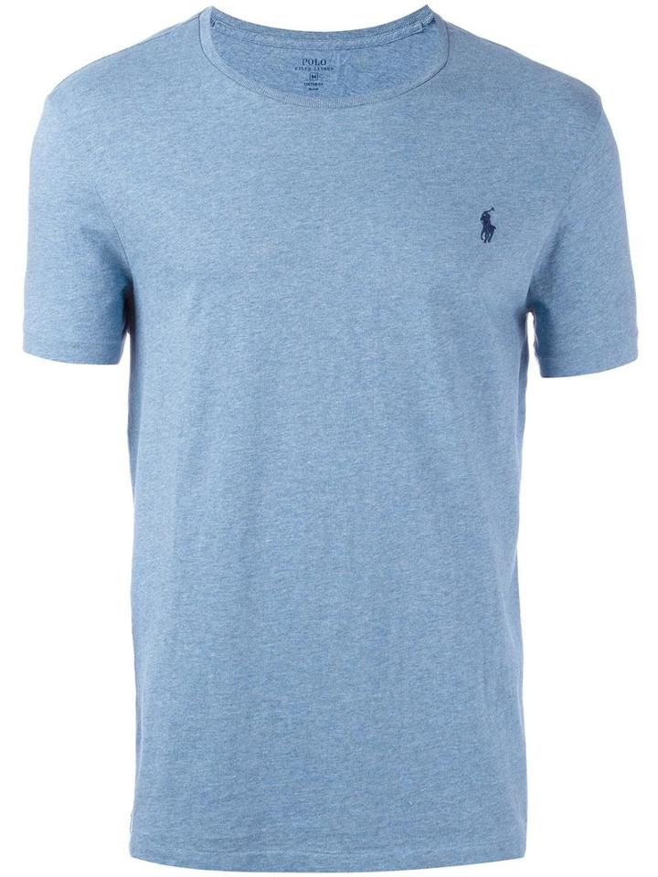 Polo Ralph Lauren Embroidered Logo T-shirt, Men's, Size: Large, Blue, Cotton