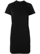 T By Alexander Wang Shortsleeved Shift Dress, Women's, Size: 4, Black, Polyester/triacetate