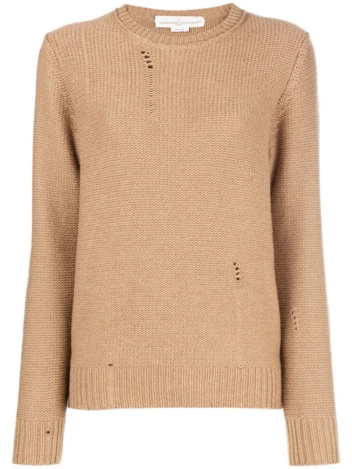 Golden Goose Distressed Crewneck Sweater - Neutrals