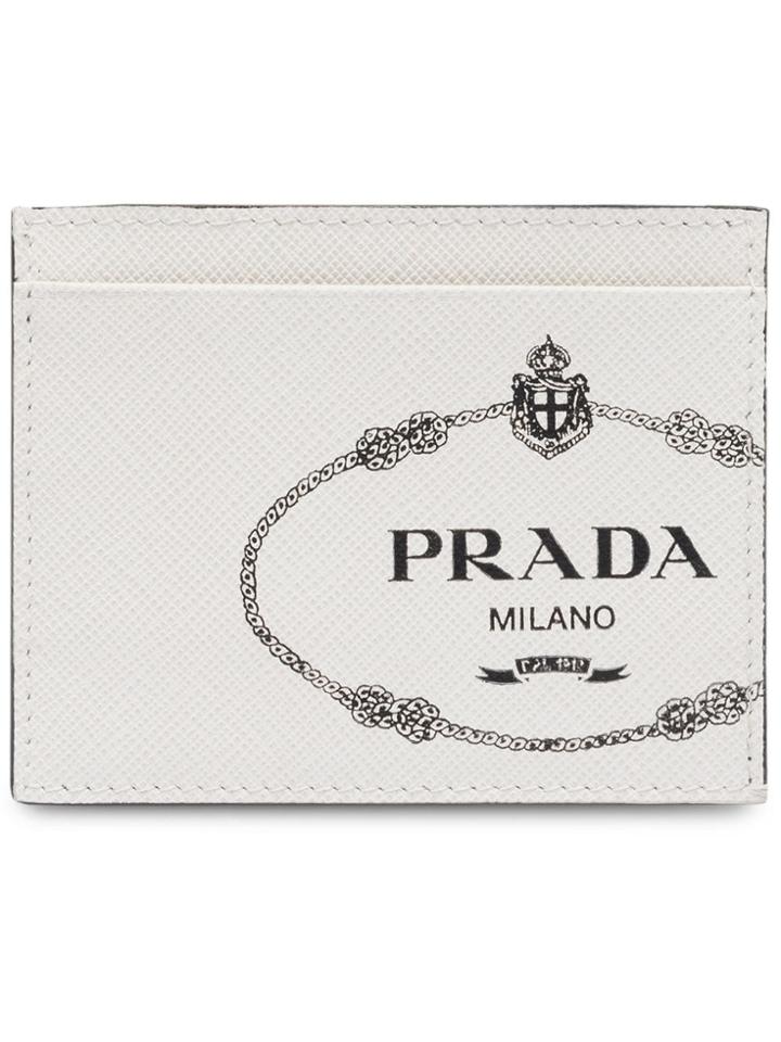 Prada Saffiano Cardholder - White