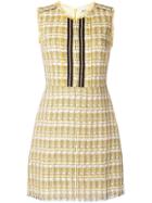Liu Jo Sleeveless Tweed Dress - Yellow