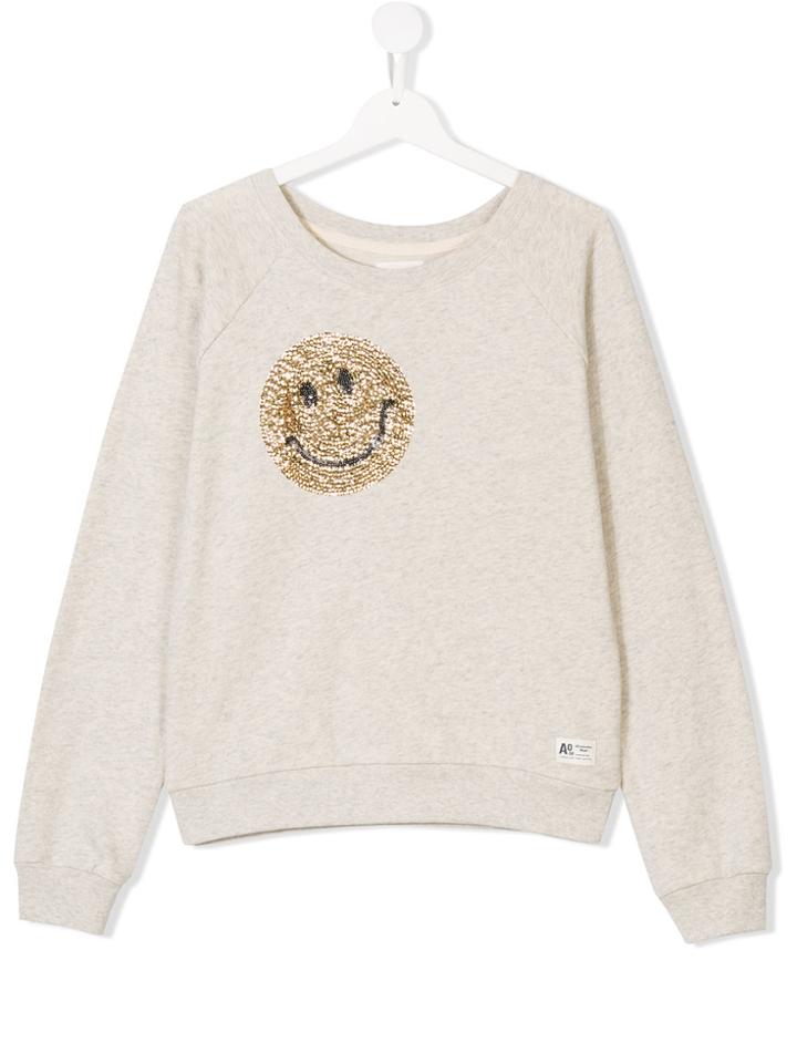 American Outfitters Kids Teen Sequin-embellished Sweatshirt - Nude &