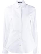 Dolce & Gabbana Stretch Poplin Tuxedo Shirt - White