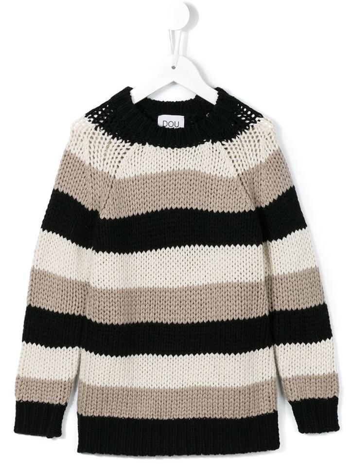 Douuod Kids Striped Jumper, Girl's, Size: 10 Yrs, Black