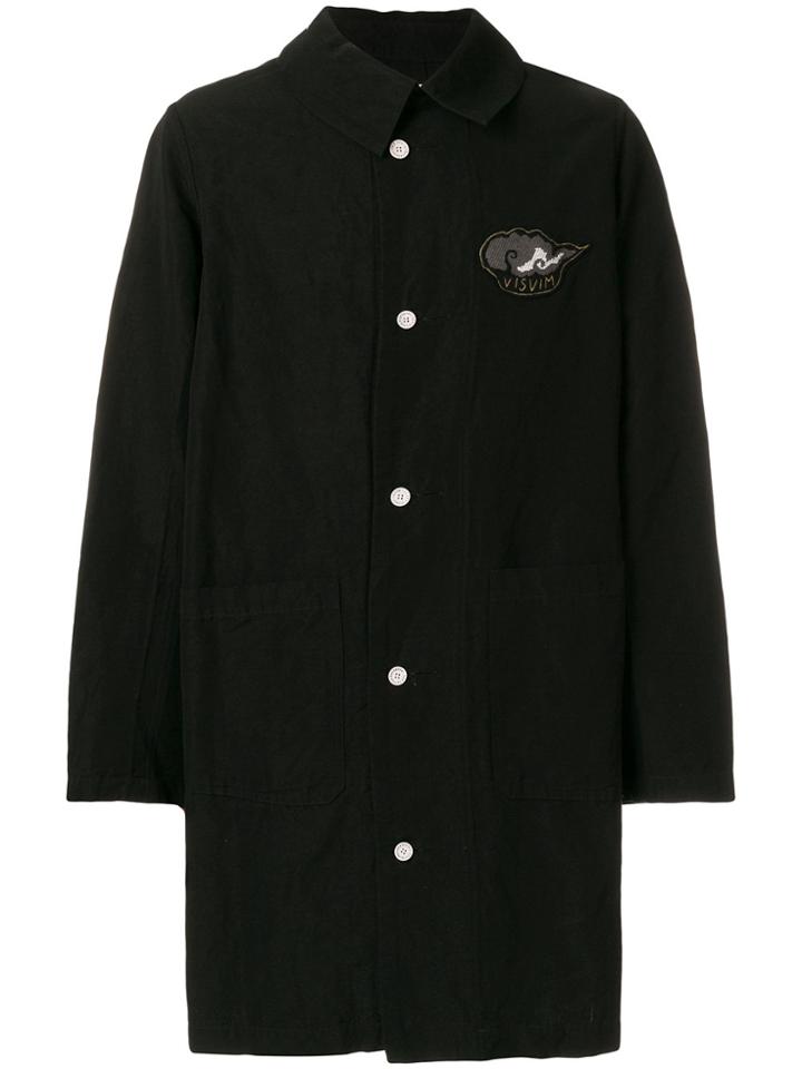 Visvim Oversized Buttoned Coat - Black