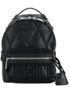 Moschino Front Logo Mini Backpack - Black