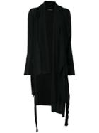 Ivan Grundahl Asymmetric Distressed Hem Cardigan - Black