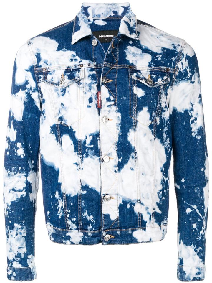 Dsquared2 Tie-dye Denim Jacket - Blue