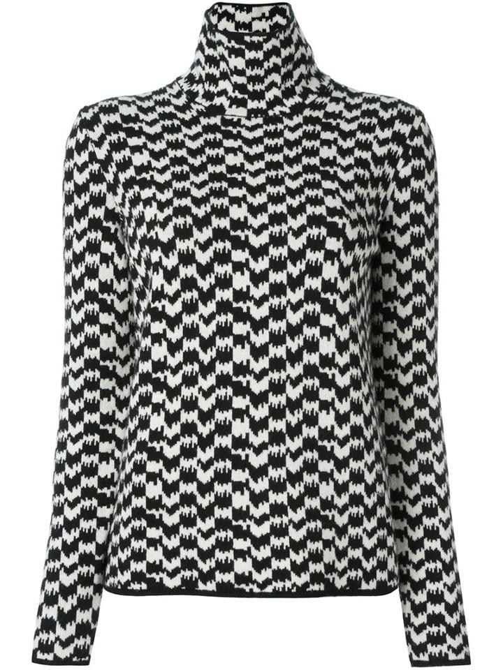 Moncler Grenoble Pied De Poule Sweater, Women's, Size: Large, Black, Cashmere/wool