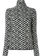 Moncler Grenoble Pied De Poule Sweater, Women's, Size: Large, Black, Cashmere/wool