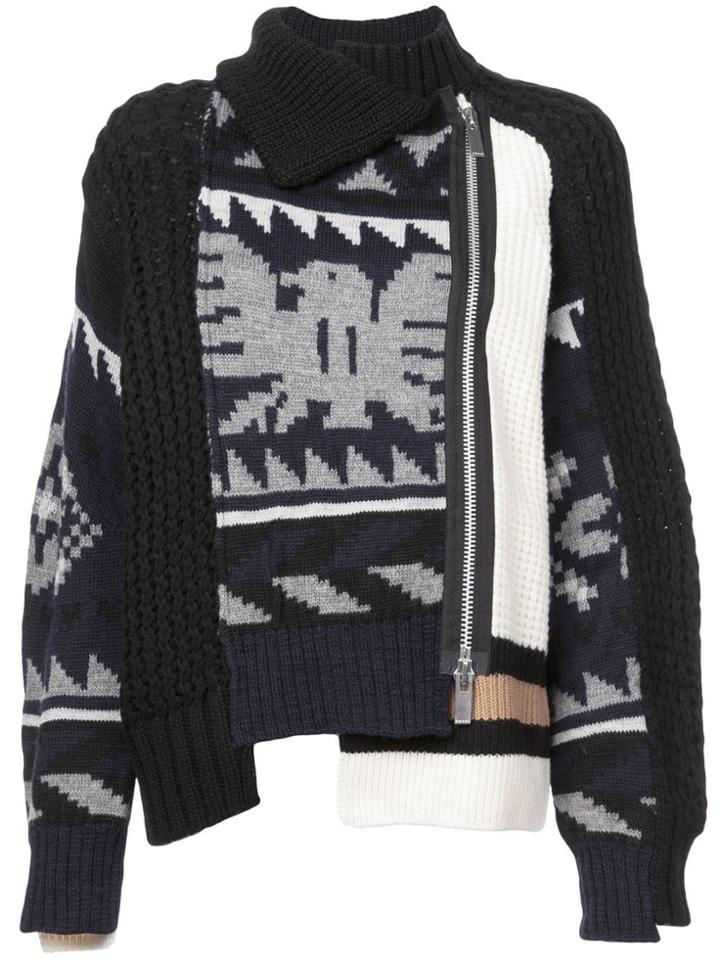Sacai Zipped Jumper - Blue