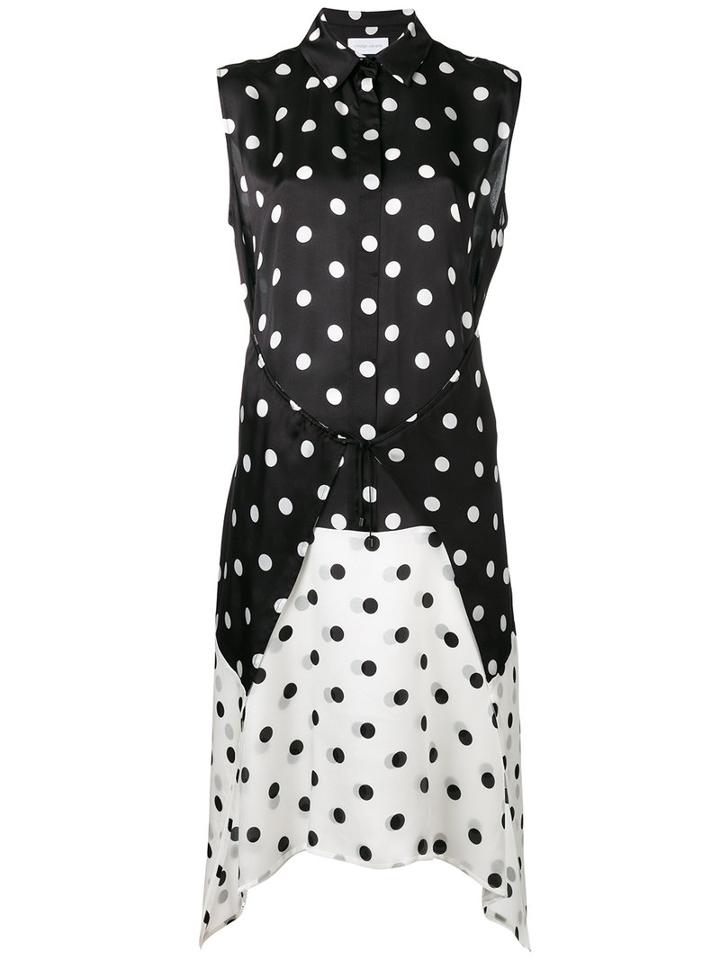 Polka Dot Patterned Dress - Women - Silk - 40, Black, Silk, Christian Wijnants