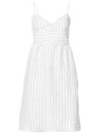 Theory - Striped Dress - Women - Linen/flax - 2, White, Linen/flax
