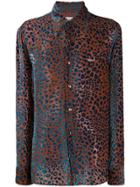 Maison Margiela Leopard Velour Shirt - Brown