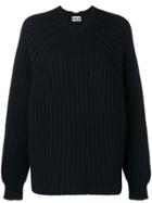 Hache Knit Sweater - Black