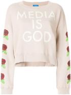 Undercover Media Is God Sweatshirt - Pink & Purple
