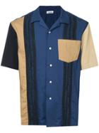 Coohem Knit Patchwork Shirt - Blue