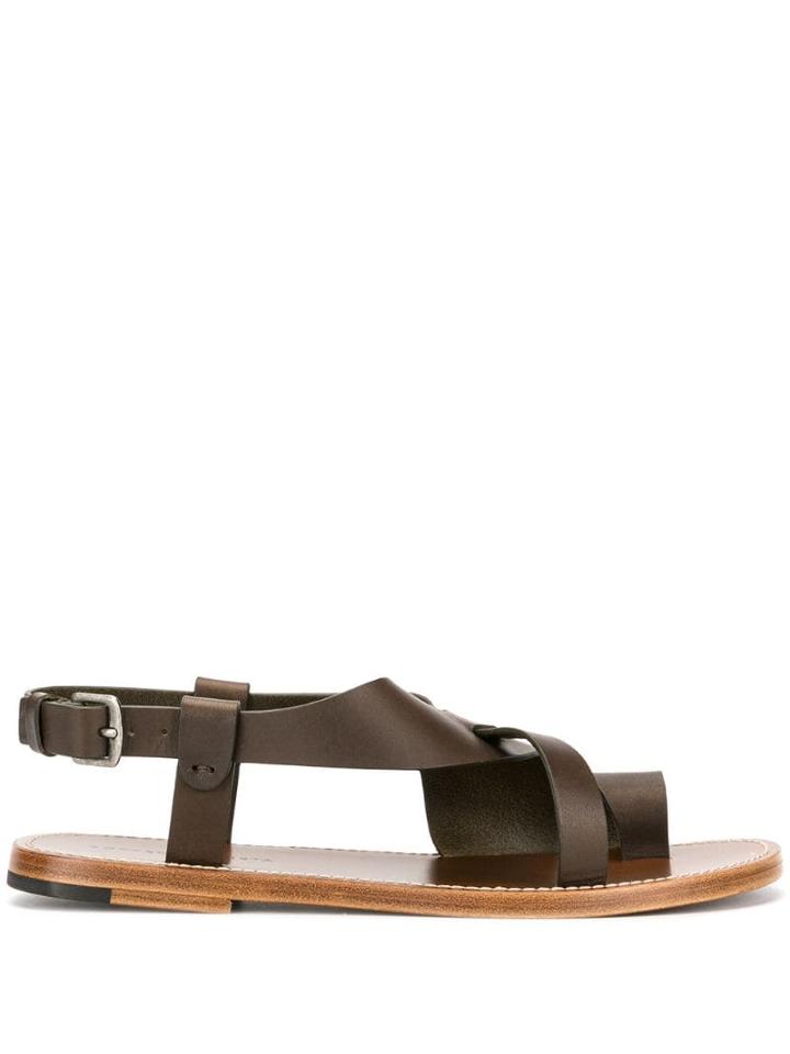 Bottega Veneta Toe Ring Sandals - Brown