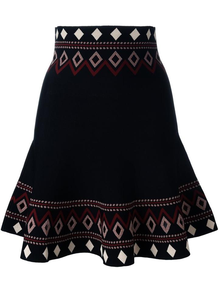 Alexander Mcqueen Patterned A-line Skirt