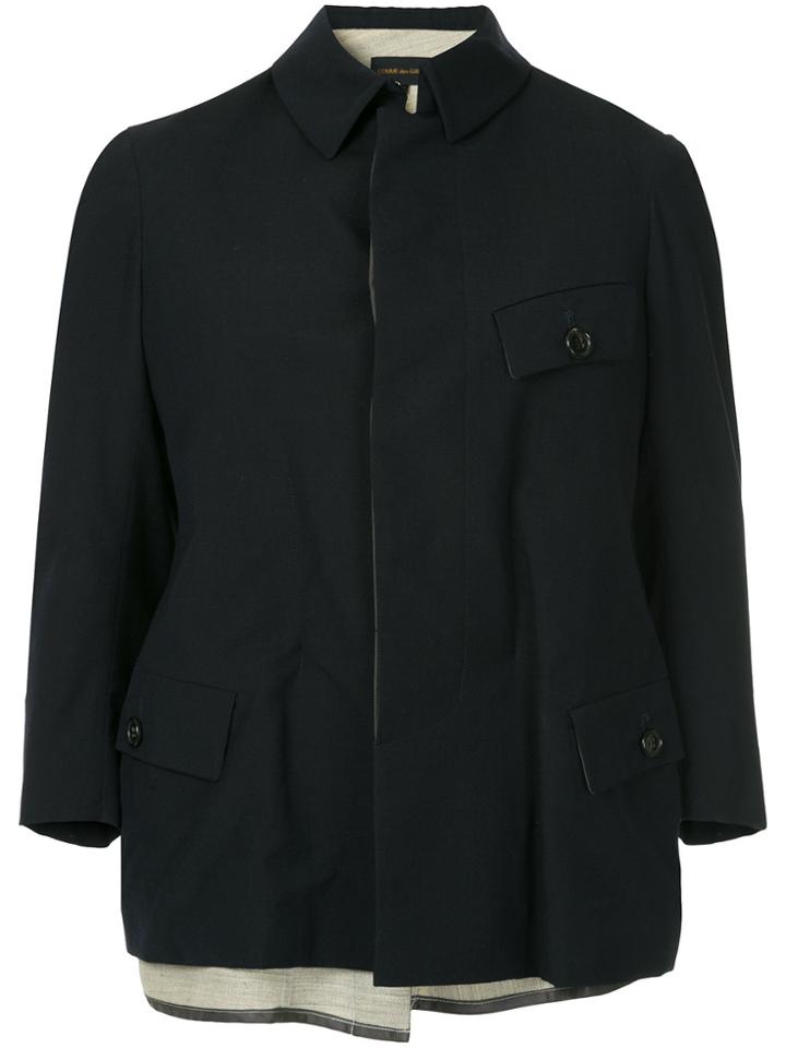 Comme Des Garçons Vintage Long-sleeve Fitted Jacket - Blue