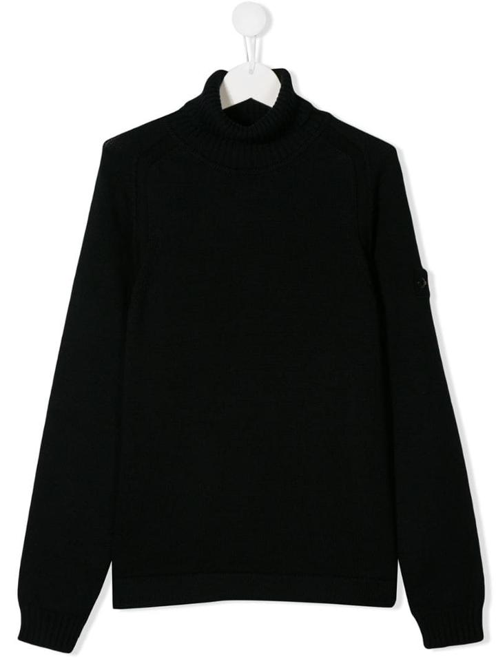 Stone Island Junior Turtle Neck Jumper - Blue