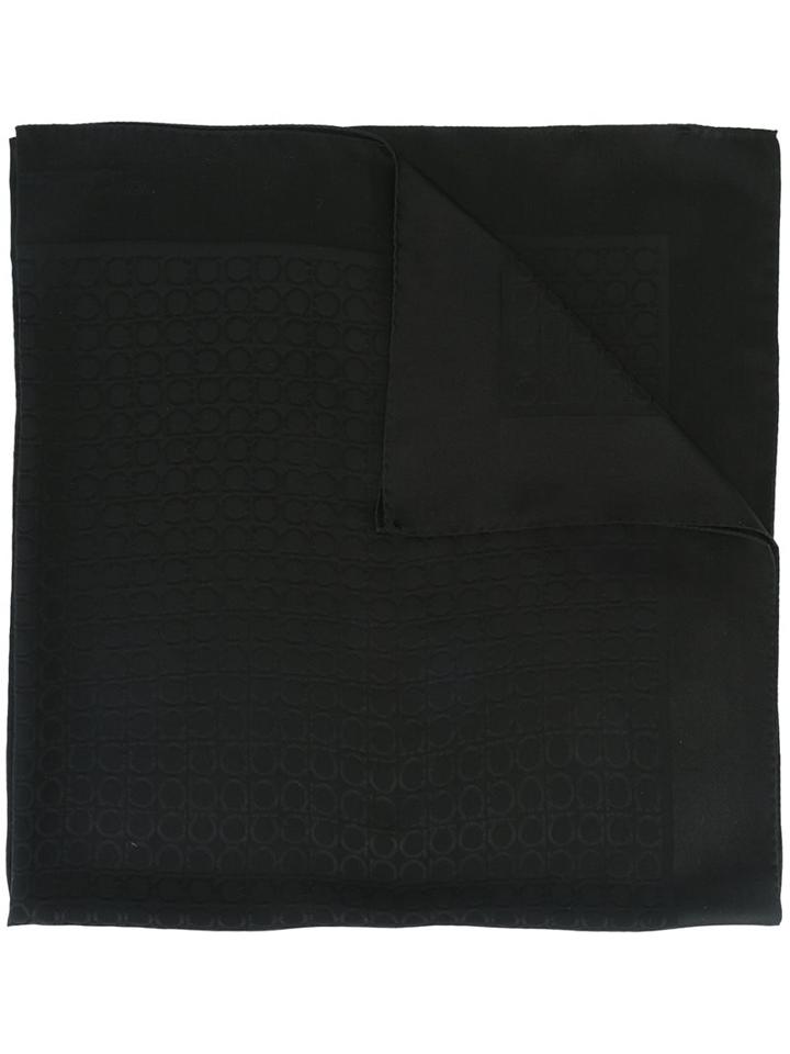 Salvatore Ferragamo Gancini Scarf, Women's, Black, Silk