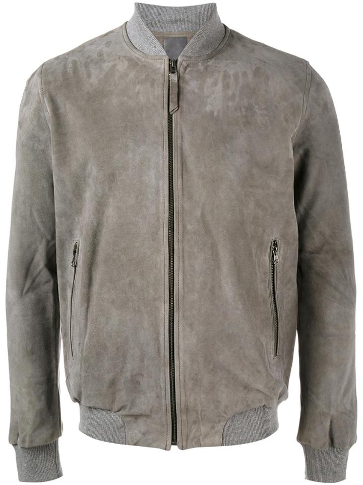 Lot78 Classic Bomber Jacket - Grey
