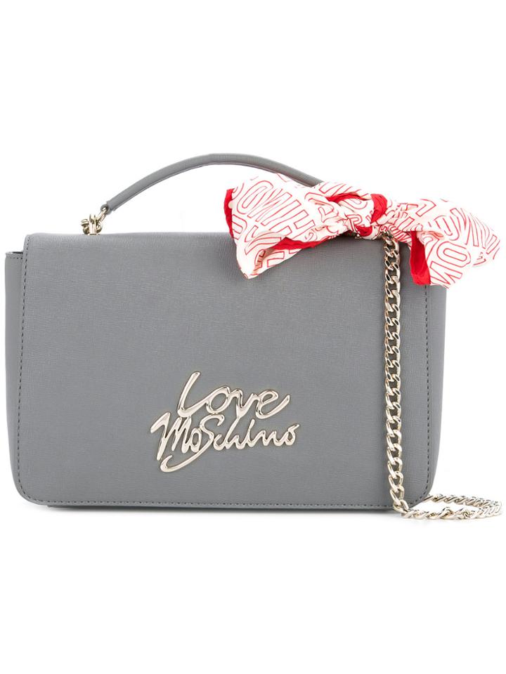 Love Moschino Bandana-detail Satchel Bag - Grey