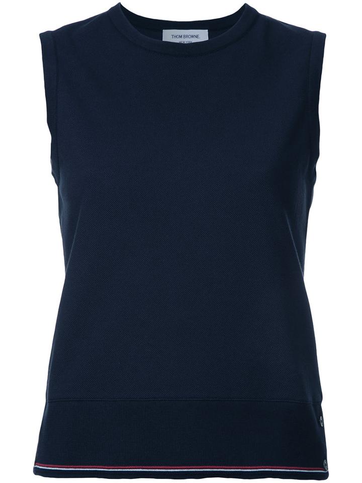 Thom Browne - Classic Shell Top - Women - Cotton - 42, Blue, Cotton