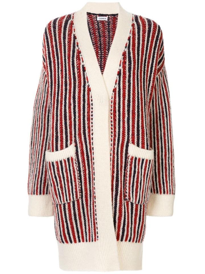 Coohem Ivy Stripe Cardigan Coat - Multicolour