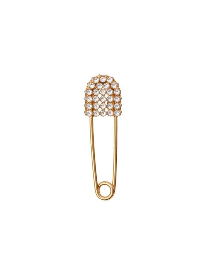Burberry Crystal Gold-plated Kilt Pin