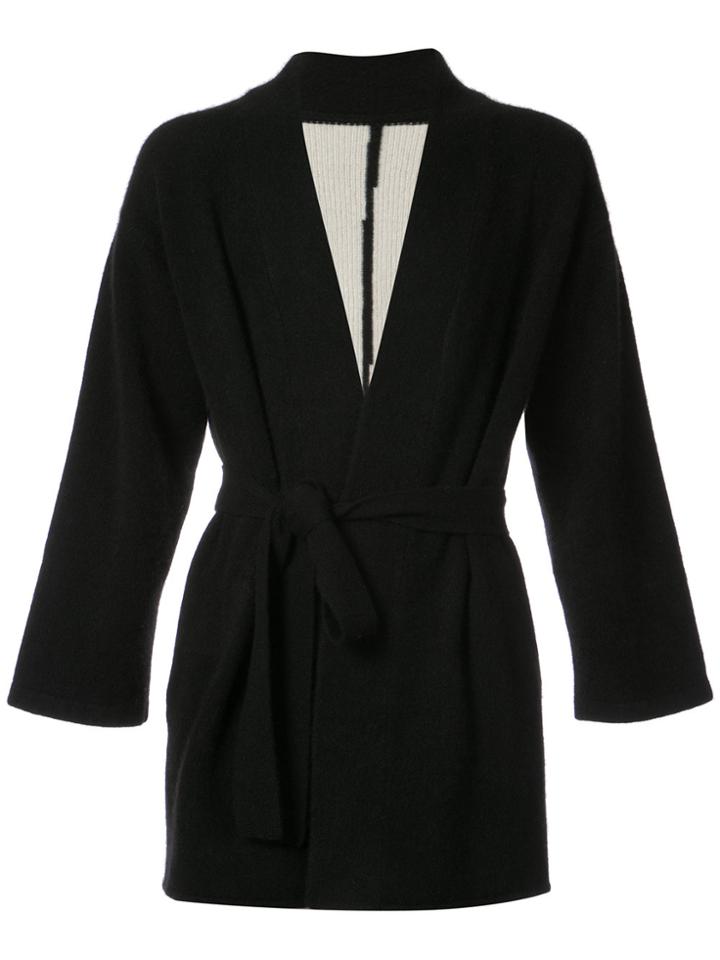 The Elder Statesman Sunrise Printed Robe - Black