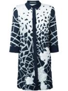 Alberta Ferretti Printed Longline Shirt, Size: 42, Blue, Cotton/silk/polyamide/other Fibers