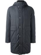 Moncler Gamme Bleu Hooded Padded Coat, Men's, Size: 2, Grey, Cotton/cupro/feather Down