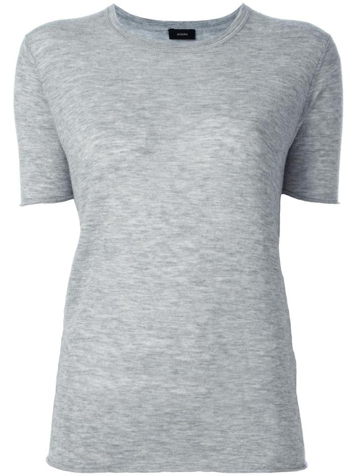 Joseph Knitted T-shirt, Women's, Size: Small, Grey, Cashmere